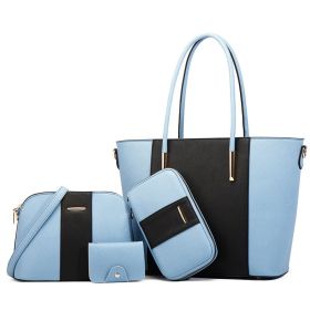 Fashion Women'S Bag, Cross-Border Picture And Mother Bag, Portable Diagonal Bag (Option: Blue black)