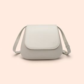 Crossbody Bag Vegan Leather Women Retro Small Saddle Satchel Shoulder Bag With Long Adjustable Strap (Option: White)