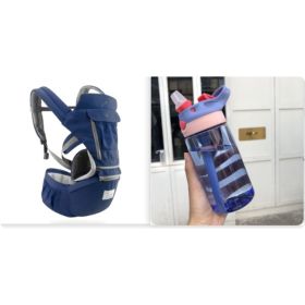 Multi-functional baby waist stool (Option: Blue set)