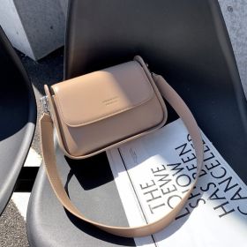 Retro And Fashion Vegan Leather Women's All-Matching Small Square Bag (Option: Beige-25x7.5x26cm)