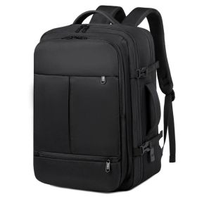 Large Capacity Backpack For Women Men Multiple Pockets And Zippers Versatile Computer Bags Business Travel Backpack (Option: Black)