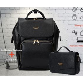 Large Capacity Multifunctional Shoulder PU Backpack (Option: Set2)